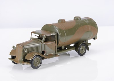 Lot 531 - A Tri-ang Minic Tinplate Clockwork 15M CF Army Petrol Tanker