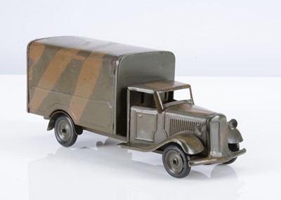 Lot 535 - A Tri-ang Minic Tinplate Clockwork 21M CF Army Van