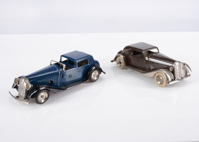 Lot 543 - Pre & Post-War Tri-ang Minic Tinplate Clockwork Cars