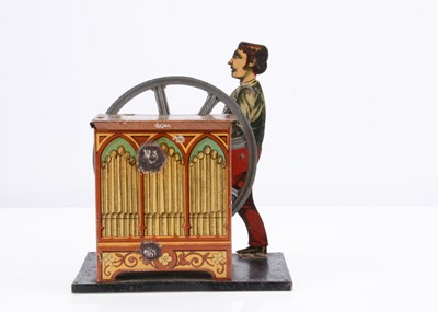 Lot 550 - A Georges Carette Tinplate Working Model Organ Grinder No.195/20