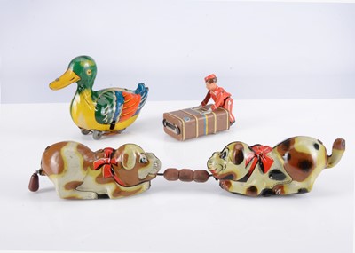Lot 553 - German Novelty Tinplate Clockwork Toys
