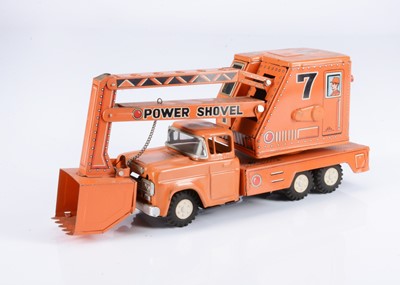 Lot 554 - A Mitsuhashi (Japan) Tinplate Friction Drive Power Shovel Truck