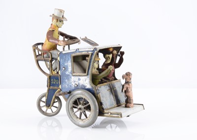Lot 555 - A Lehmann Tinplate Clockwork 'Li-La Hansom Cab' EPL 520