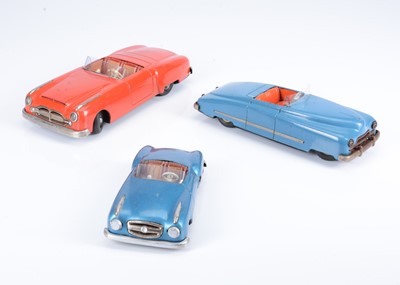 Lot 557 - Josef Neuhierl JNF (Germany) Tinplate Clockwork Cars