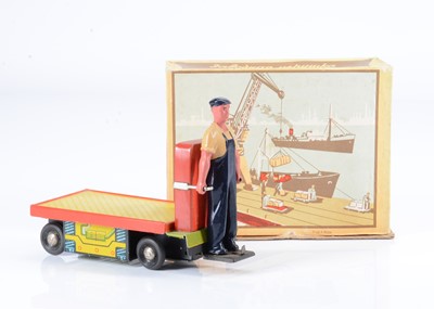 Lot 558 - A Lenin Memorial Factory (USSR) Tinplate Clockwork Baggage Cart
