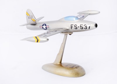 Lot 583 - A 1940s-50s Bronzart Republic F-84 Thunderjet Display Model