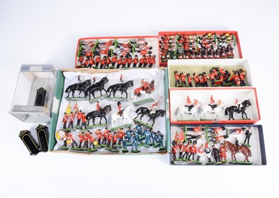 Lot 597 - Britains Made in England New Metal Collection in open perspex boxes, (119 figures, 11 boxes)