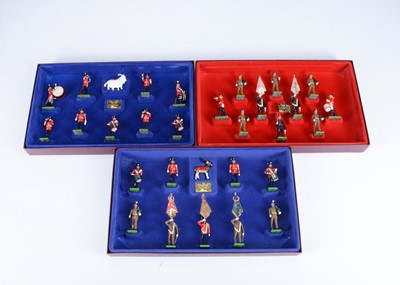 Lot 604 - Britains Limited Edition sets comprising set 5189 Cheshire Regiment, 5191 Welch Fusiliers, and 5193 Fusiliers