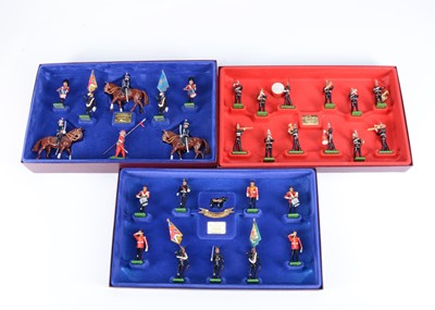 Lot 605 - Britains Limited Edition sets comprising set 5194 Staffordshire Regiment, 5291 Artillery Company, 5293 Blues and Royals