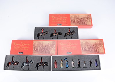 Lot 612 - Britains set 40207 Civilian, 40208 Senior Officers of the Scots Guards