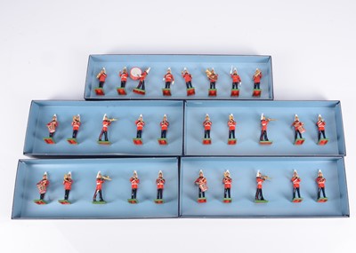 Lot 632 - Britains Ceremonial Collection boxed Band of the Lifeguards sets comprising 8pce 00154, and 4 X 5pce set 00157