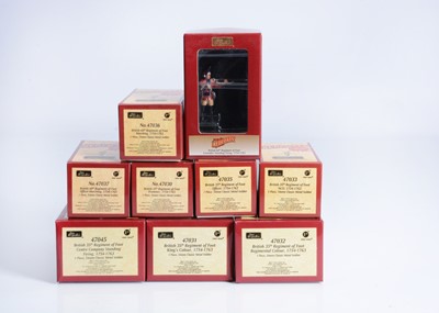 Lot 659 - W.Britain History of the British Army Redcoats series of individually boxed figures, (9 figures)