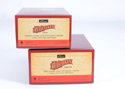 Lot 663 - W.Britain History of the British Army Redcoats series of individually boxed Grenadier Guards Camel Regiment comprising 44007 Guardsman, and 44019 Officer