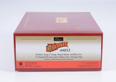 Lot 665 - W.Britain History of the British Army Redcoats series boxed set 44053 King's Troop, Royal Horse Artillery set 13 pdr QF Gun, and 4 Man Crew
