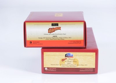 Lot 666 - W.Britain History of the British Army Redcoats series 4pce boxed set 43057 - Ready for Duty? 2nd Foot Guards Grenadiers at St James Palace, 1815