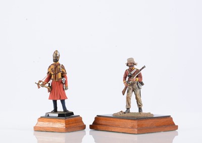 Lot 696 - Superb professionally painted figures, Indian Army, possibly Skinner's Horse bugler by Rose
