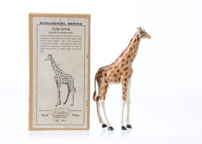 Lot 712 - Britains rare pre WW2 only boxed Zoological Series No. 912 Giraffe