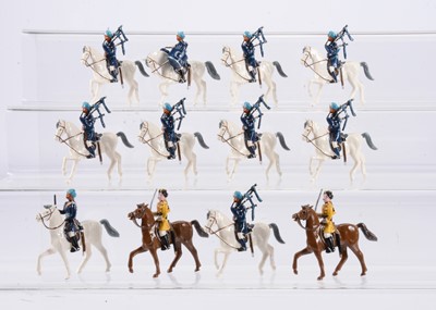 Lot 732 - Marlborough Military Models Delhi Durbar series 10pce set D19 Bengal Lancers Band, plus Skinner's Horse (2)