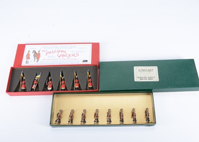 Lot 741 - British Indian Army models by Nickolson Miniatures of USA and Kingcast, comprising boxed Nickolson set I-61 - Specially made for Tyrone Gomez - The Alwar Lancers (6pcs)