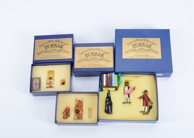 Lot 744 - Marlborough Military Models Delhi Durbar series boxed Indian Bazaar market stall sets comprising Fabric Seller
