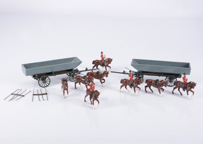 Lot 759 - Blenheim Military Models Royal Engineers Pontoon Wagon, complete with horses, outriders, pontoon and planks (4)