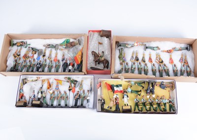 Lot 760 - Spanish made figures of the Spanish Army comprising Mundiart Spanish Legion flag bearers (33), other Spanish Colonial flag bearers (4)