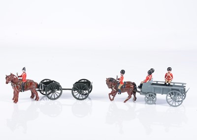 Lot 763 - Blenheim Military Models British Army wagons comprising Royal Engineers Supply Wagon at halt