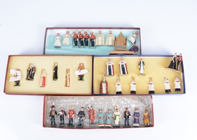 Lot 765 - Ceremonial and Coronation figures by various makers including Marlborough, and Blenheim, comprising VC Miniatures 6pce Courtiers set Three