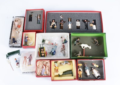 Lot 767 - Civilian figures by various makers including Trophy Miniatures and Tradition comprising Marlborough Fakir, and magician, with goat on pole