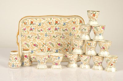 Lot 1 - A set of twelve continental porcelain egg cups