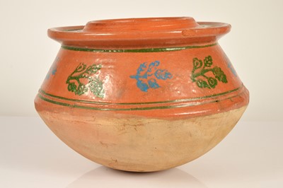 Lot 12 - A traditional terracotta clay Handi pot