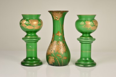 Lot 46 - A pair of continental bulb vases