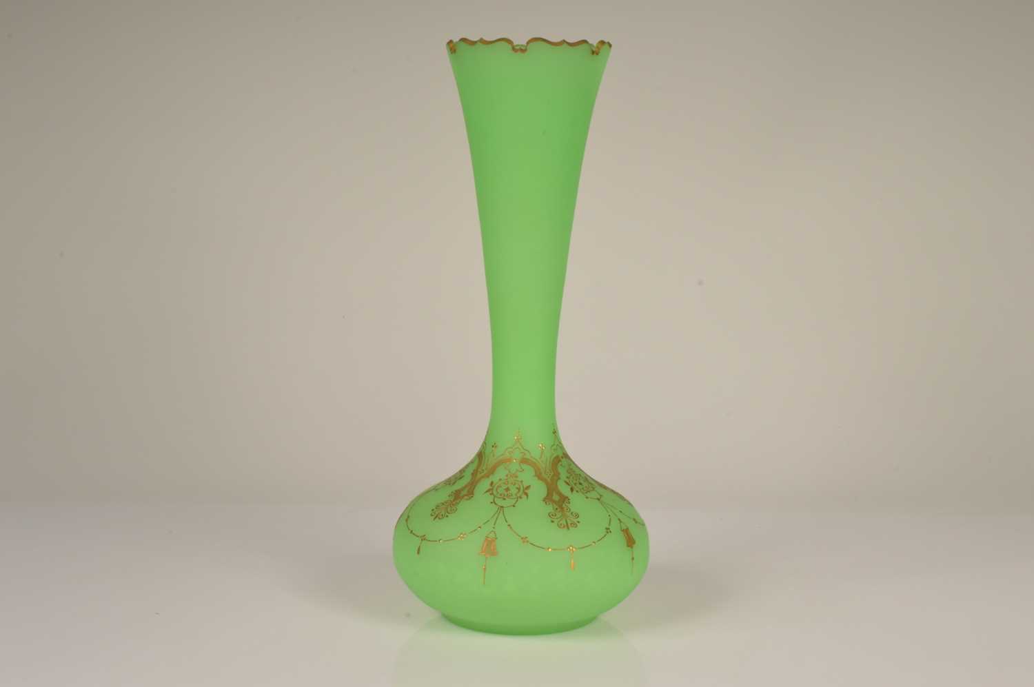 Lot 47 - A late 19th century bohemian glass vase