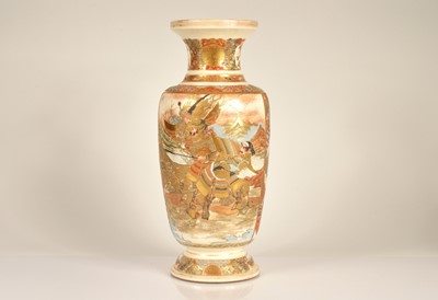 Lot 55 - A late Meiji period large Japanese Satsuma ware vase