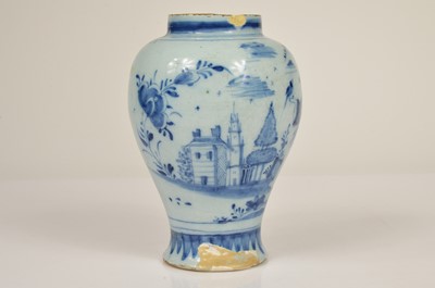 Lot 56 - A English late 17th Century early 18th Delft vase