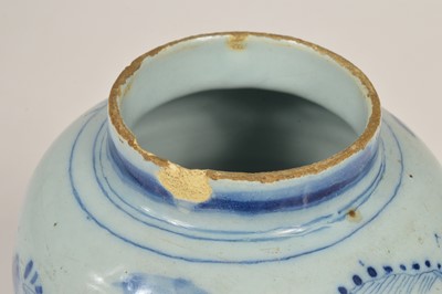 Lot 56 - A English late 17th Century early 18th Delft vase