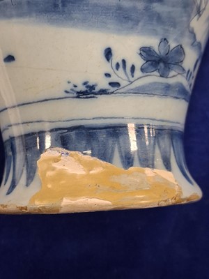 Lot 56 - A English late 17th Century early 18th Delft vase