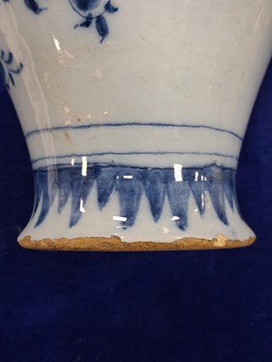 Lot 56 - A English late 17th Century early 18th Delft vase