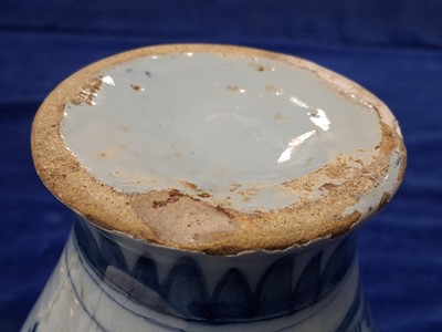 Lot 56 - A English late 17th Century early 18th Delft vase