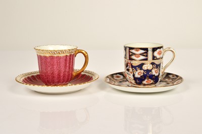 Lot 72 - A Royal Crown Derby cabinet coffee can and saucer