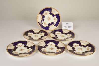 Lot 73 - A set of twelve Coalport Edwardian dessert plate