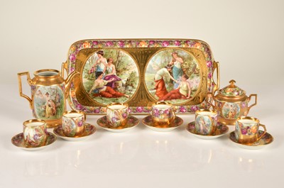 Lot 81 - A mid century Hass@Czjzek Czechoslovakian porcelain coffee set