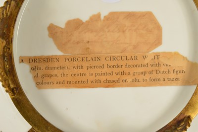 Lot 83 - A Dresden porcelain circular cabinet plate