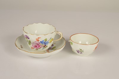 Lot 86 - A Meissen porcelain cup and saucer