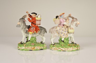 Lot 90 - A pair of Sampson porcelain figurines