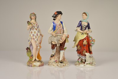 Lot 91 - A late 19th century German porcelain figure of the element water