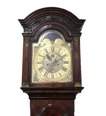 Lot 101 - Jan' A large early 19th century Dutch walnut long case