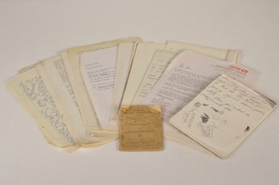 Lot 110 - A collection of production call sheets from television and movies