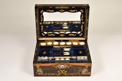 Lot 145 - A 19th Century coromandel rectangular mother of pearl, abalone inlaid workbox