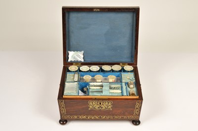 Lot 146 - A 19th Century sarcophagus shaped rosewood workbox